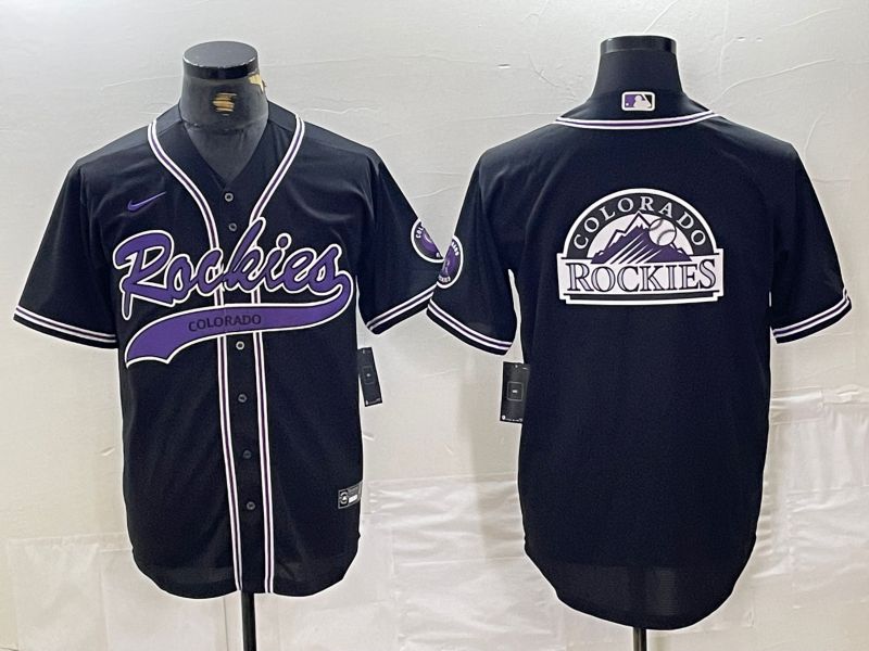 Men Colorado Rockies Blank Black Joint name Nike 2024 MLB Jersey style 5->->MLB Jersey